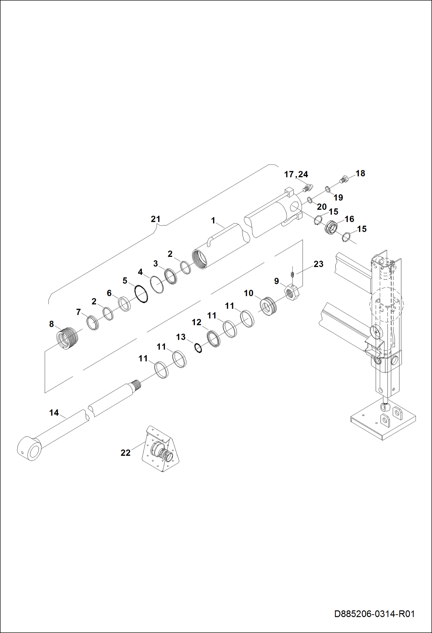 ЦИЛИНДР СТАБИЛИЗАТОРА