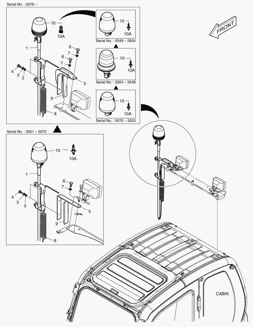 Спецтехника 6280 ROTATING BEACON(TELESCOPIC) WITH LAMP [5001~7132] - главное фото