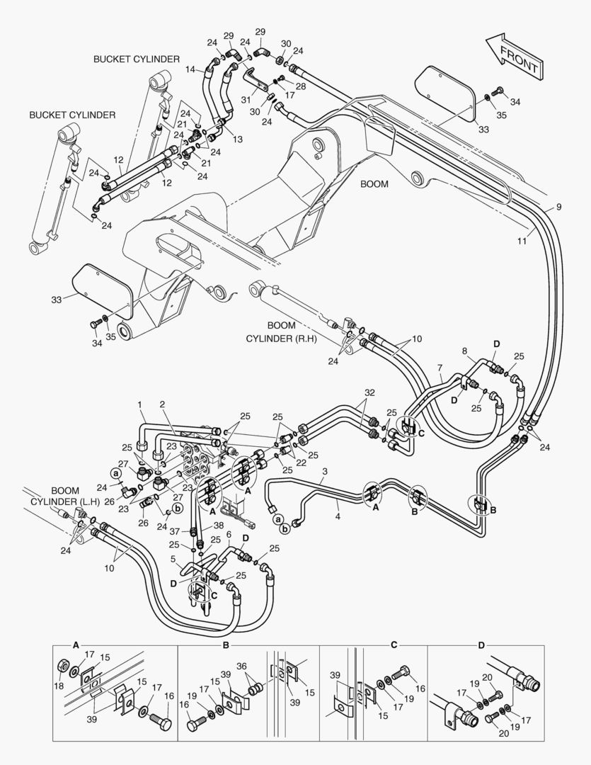 Спецтехника 3140 BOOM & BUCKET PIPING