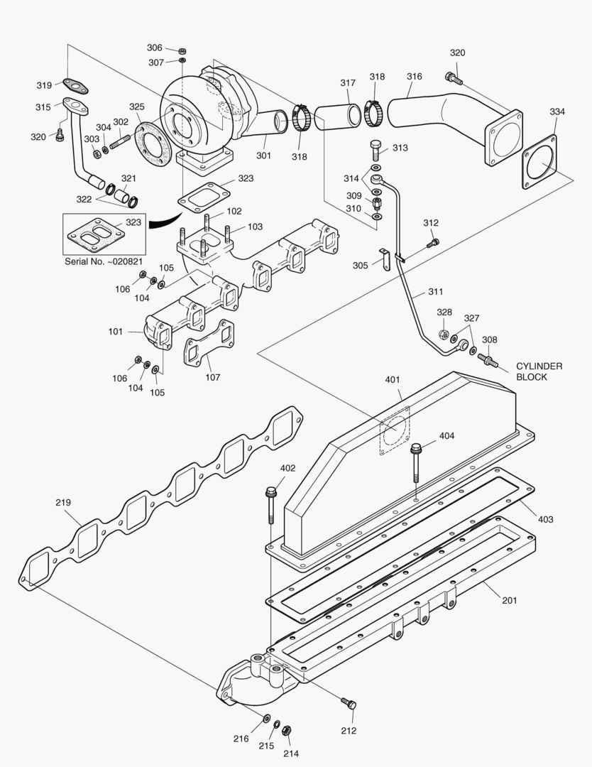 013 INTAKE & EXHAUST MANIFOLD