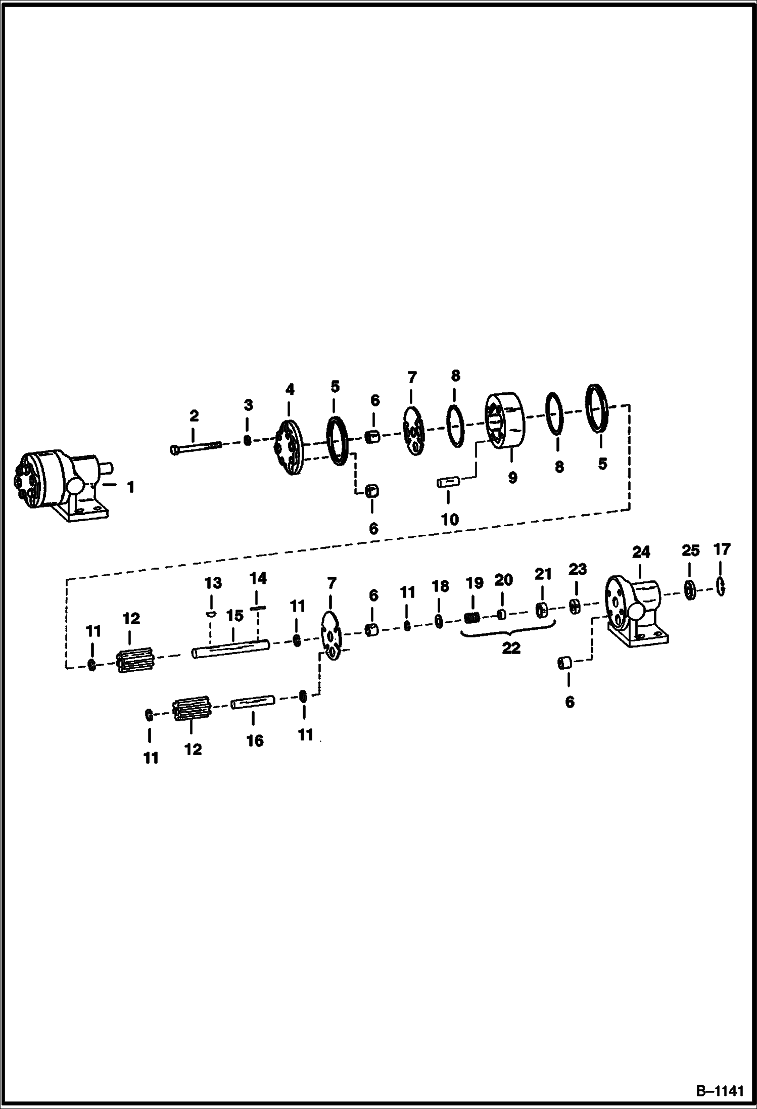 ЩЕТКА УГЛОВАЯ ПОВОРОТНАЯ (ГИДРАВЛИЧЕСКИЙ ДВИГАТЕЛЬ) (570B)