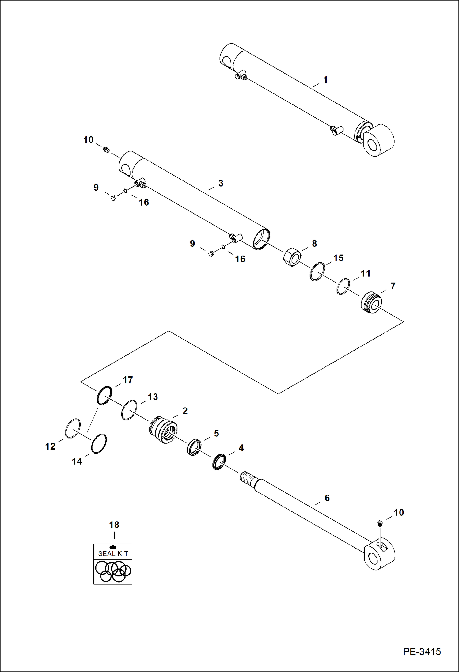 ЗАЖИМ (ГИДРОЦИЛИНДР)(225,231,325,328,331,334) (38,1 ММ) (1.5--) ДИАМЕТР ШТОКА