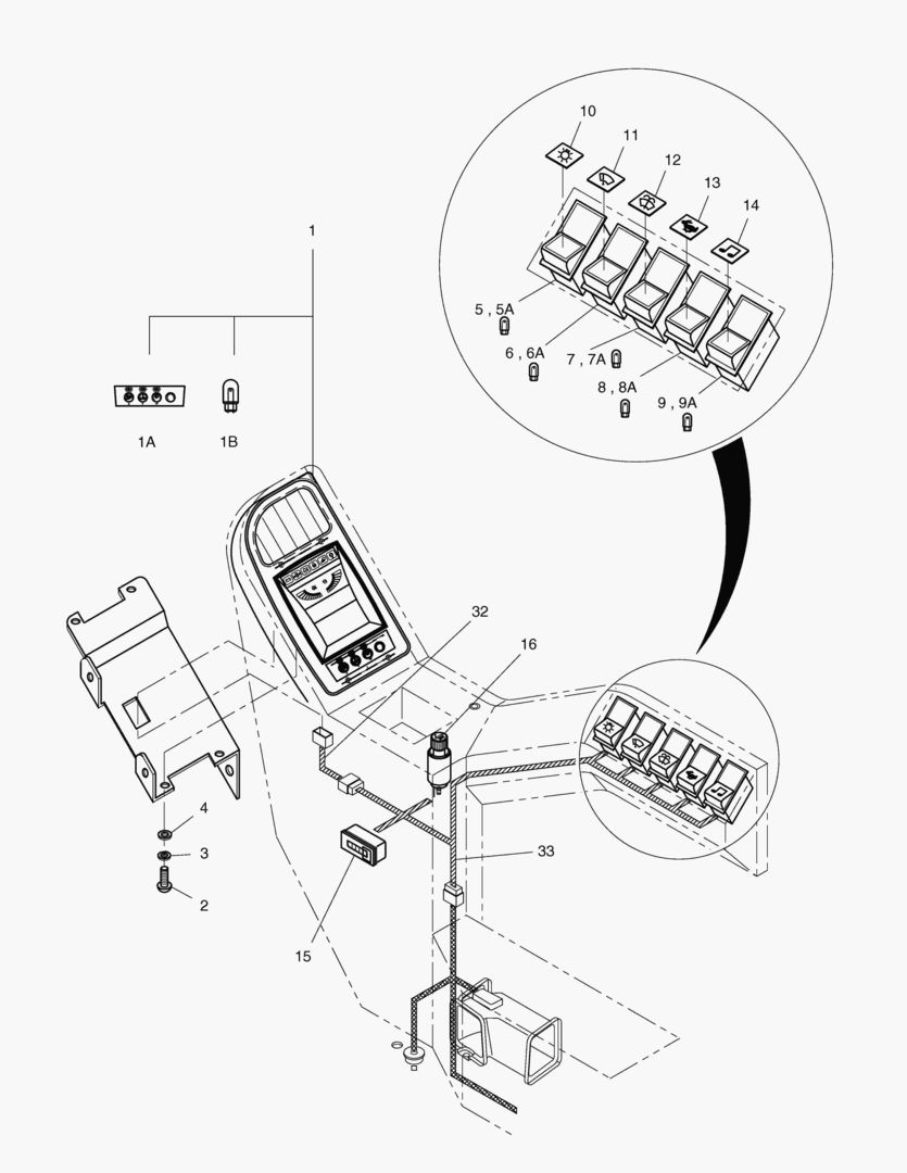 6120 ELECTRIC PARTS(1)-GAUGE & SWITCH PANEL