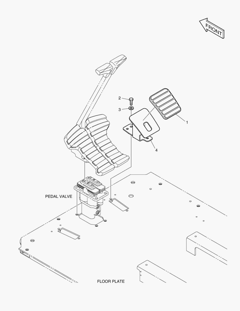 ПОДСТАВКА ДЛЯ НОГ - ПРАВОСТОРОННИЙ