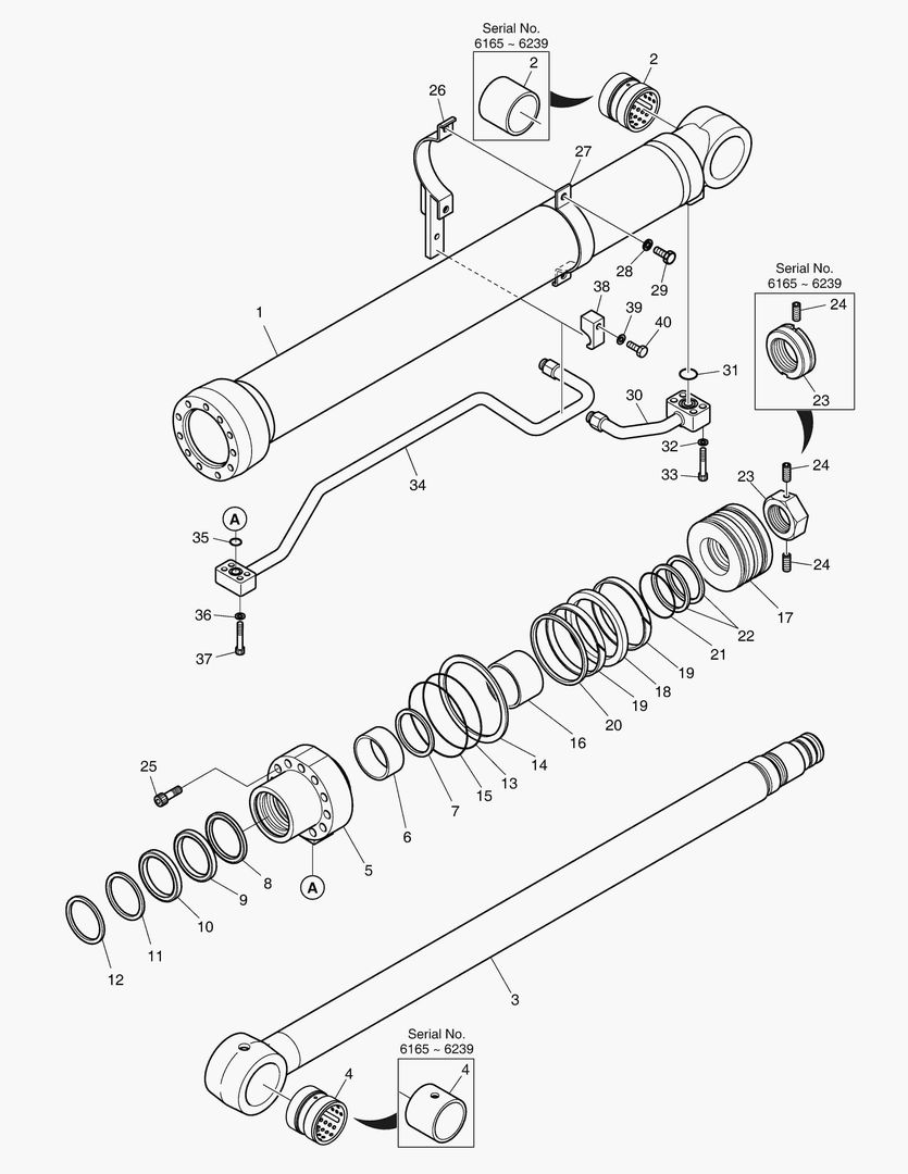 Спецтехника 4391 BOOM CYLINDER - L.H.(ARTI BOOM) [6165~]