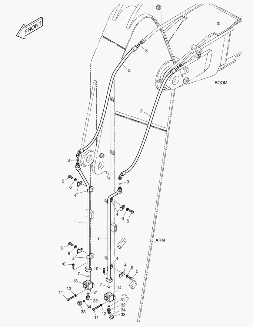 ГИДРОСИСТЕМА РУКОЯТИ - РУКОЯТЬ 3.1 м(ВРАЩАЮЩИЙСЯ)