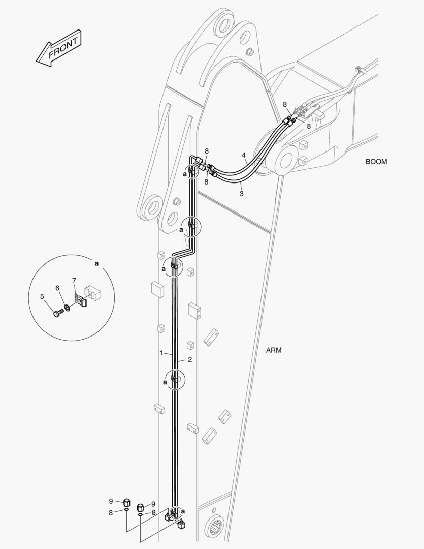 Спецтехника 6340 ARM PIPING - QUICK CLAMP(ARM 2.75m)