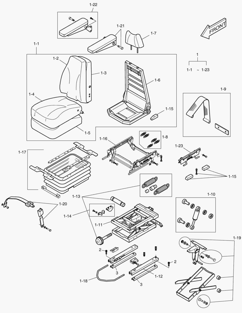 СИДЕНИЕ В СБОРЕ - МЕХАНИЧЕСКАЯ ПОДВЕСКА