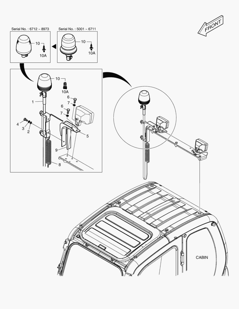 Спецтехника 7100 ROTATING BEACON(TELESCOPIC) WITH LAMP [5001~19073] - главное фото