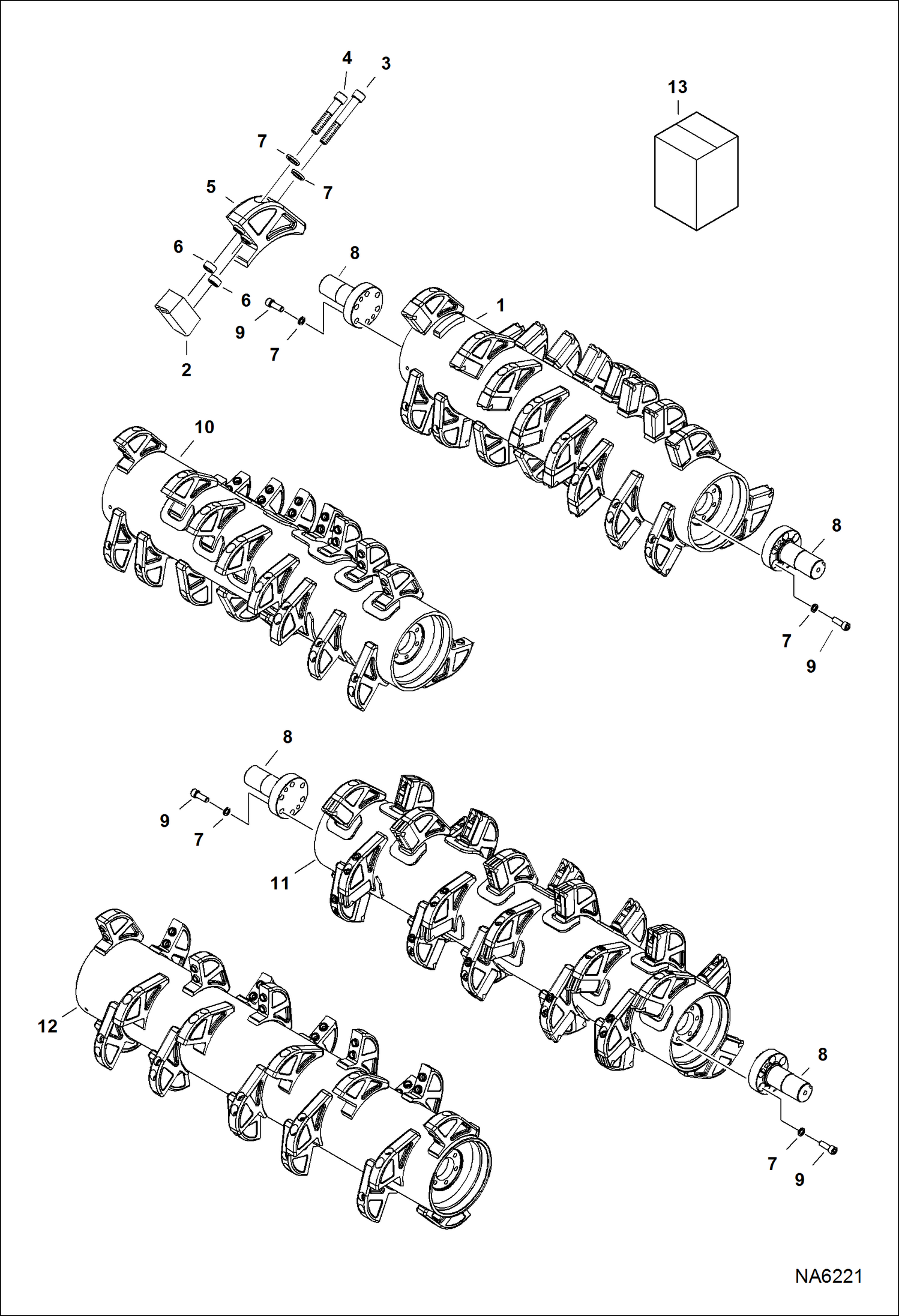 КУСТОРЕЗ (РОТОРНЫЙ БЛОК) (103 ММ) (4.0625--) ДЕРЖАТЕЛЬ ИНСТРУМЕНТА (FRC50 ADTN) (FRC60 A6ZB)