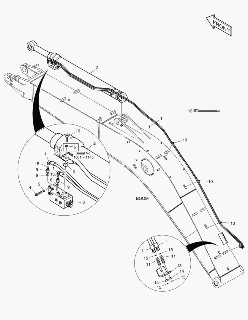 ГИДРОСИСТЕМА СТРЕЛЫ - КЛАПАН ЗАМКА РУКОЯТИ