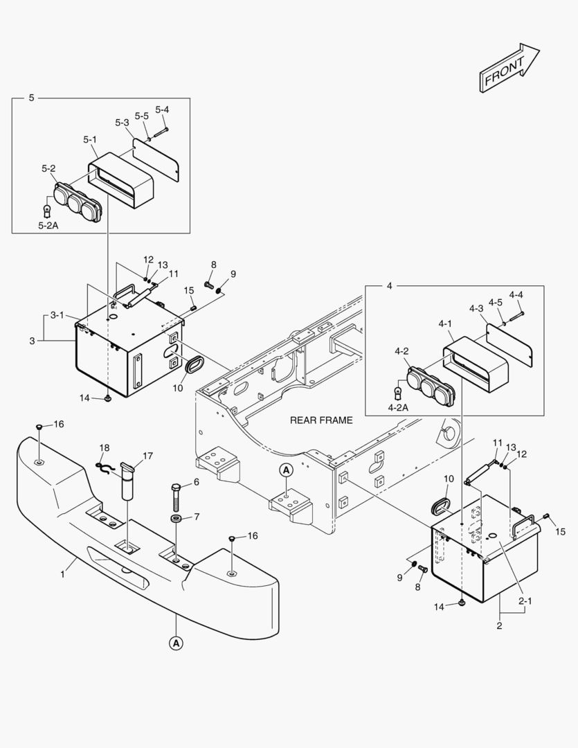 1400 COUNTER WEIGHT & REAR LAMP