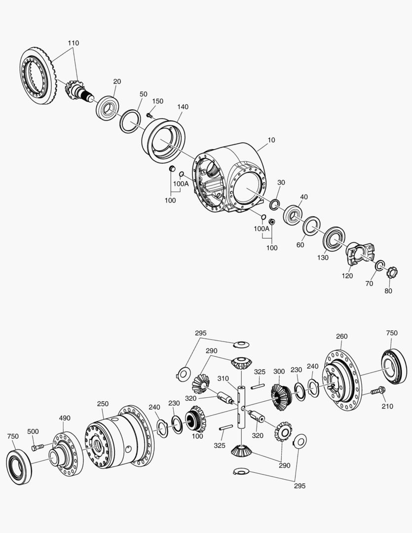 ДИФФЕРЕНЦИАЛ ВОДИЛА - ЗАДНЯЯ ОСЬ (ОТКРЫТЫЙ)