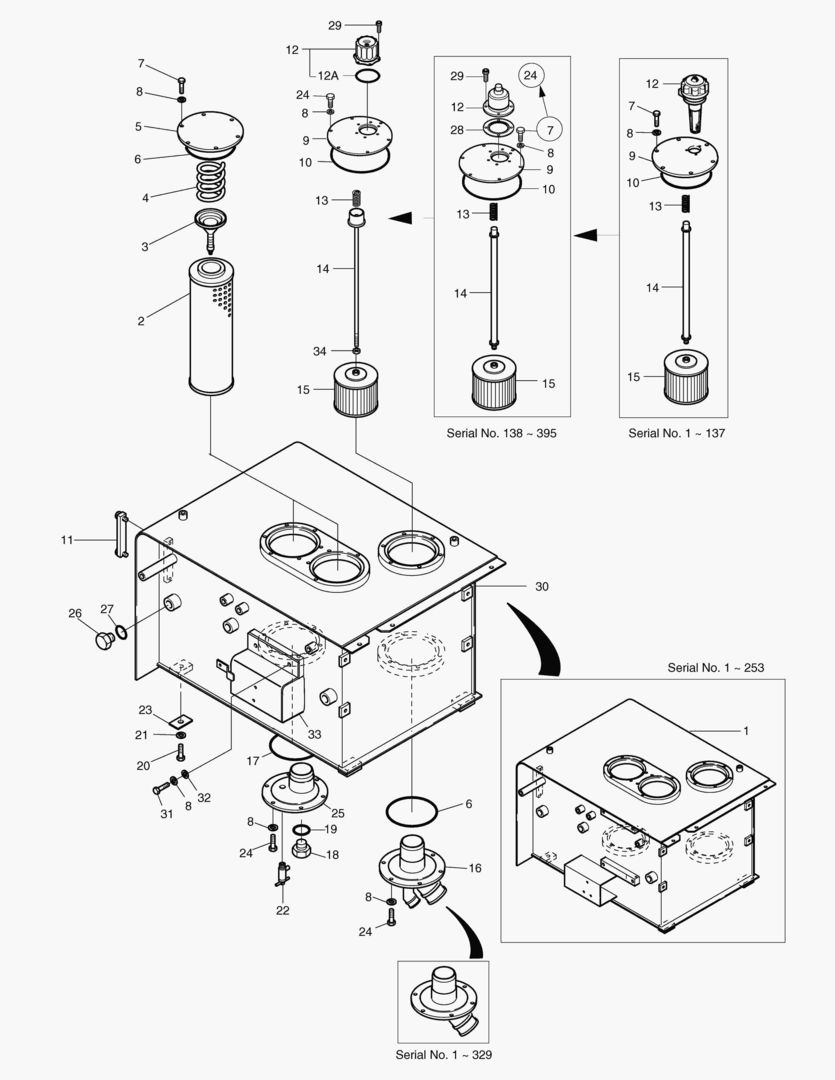 РЕЗЕРВУАР ДЛЯ МАСЛА В СБОРЕ