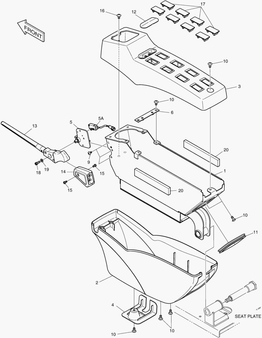 ПУЛЬТ УПРАВЛЕНИЯ - ЛЕВОСТОРОННИЙ
