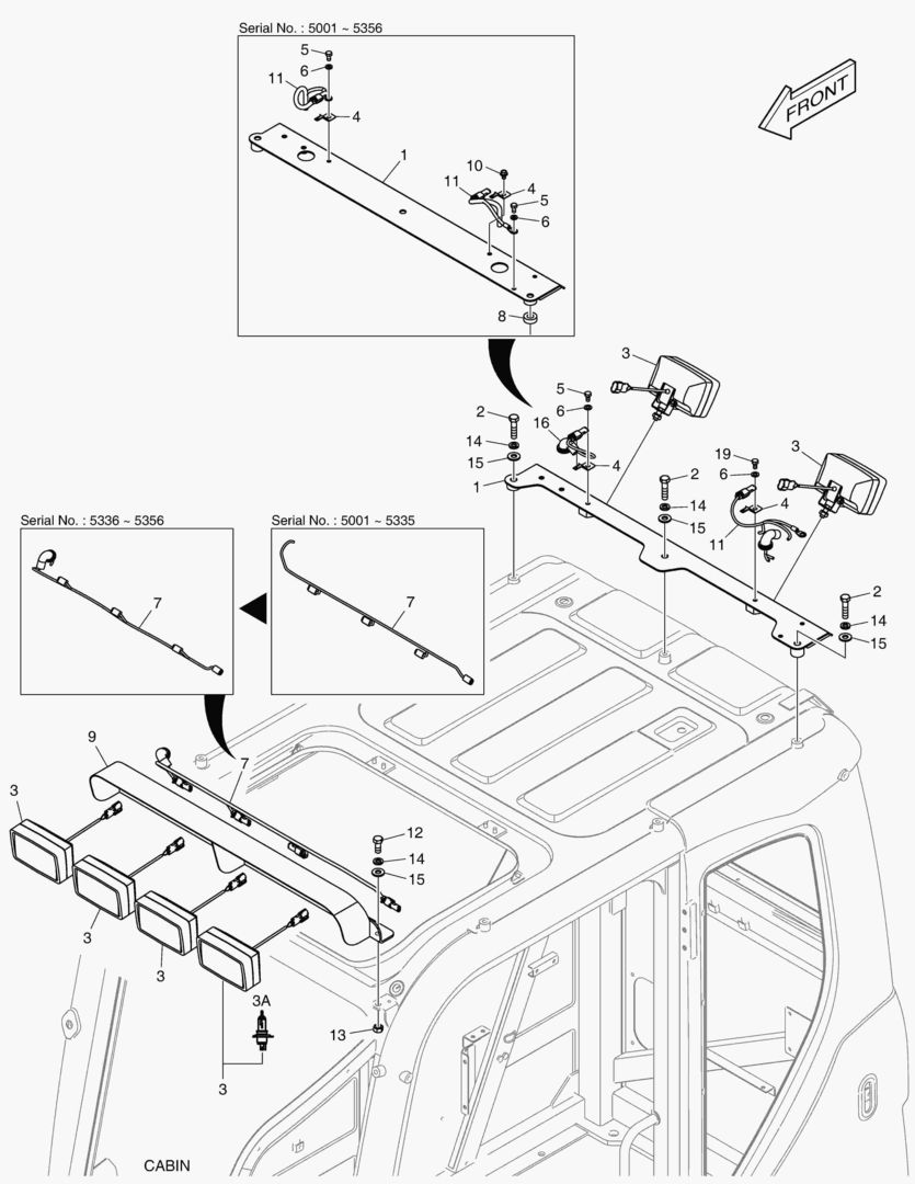 РАБОЧАЯ ФАРА(6-ЛАМПЫ) - СИСТЕМА ЗАЩИТЫ ПРИ ОПРОКИДЫВАНИИ