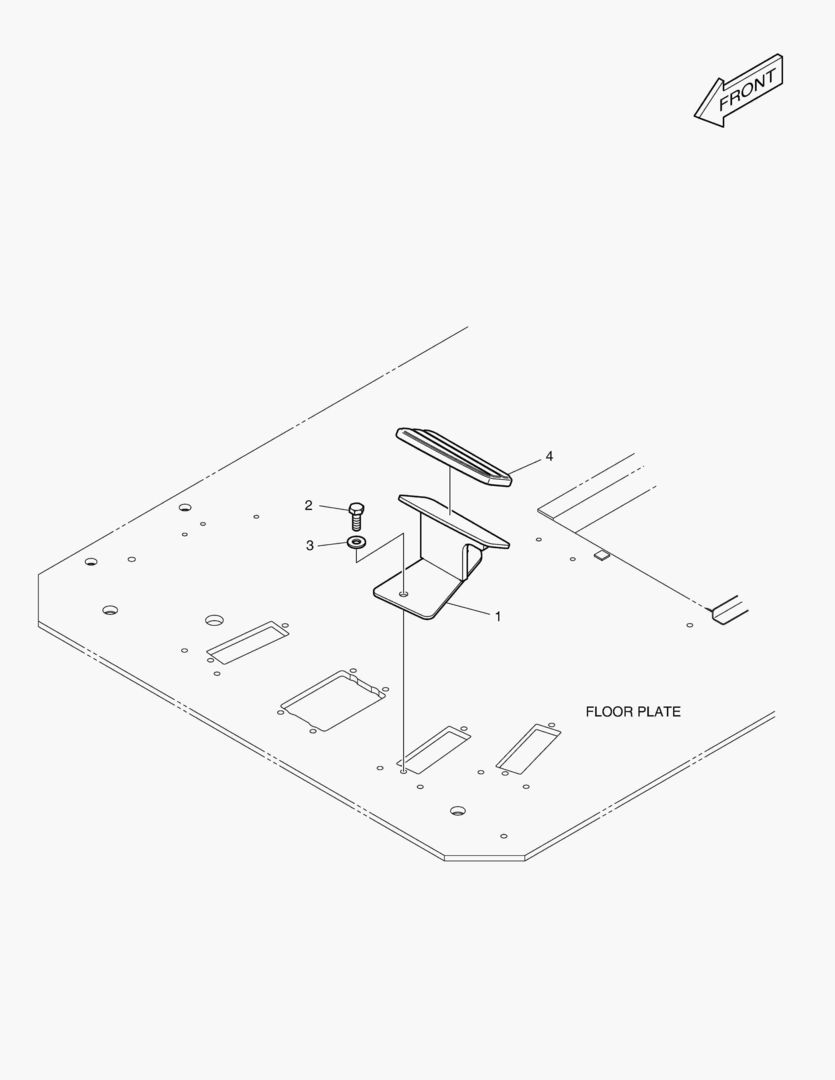 ПОДСТАВКА ДЛЯ НОГ - ЛЕВОСТОРОННИЙ