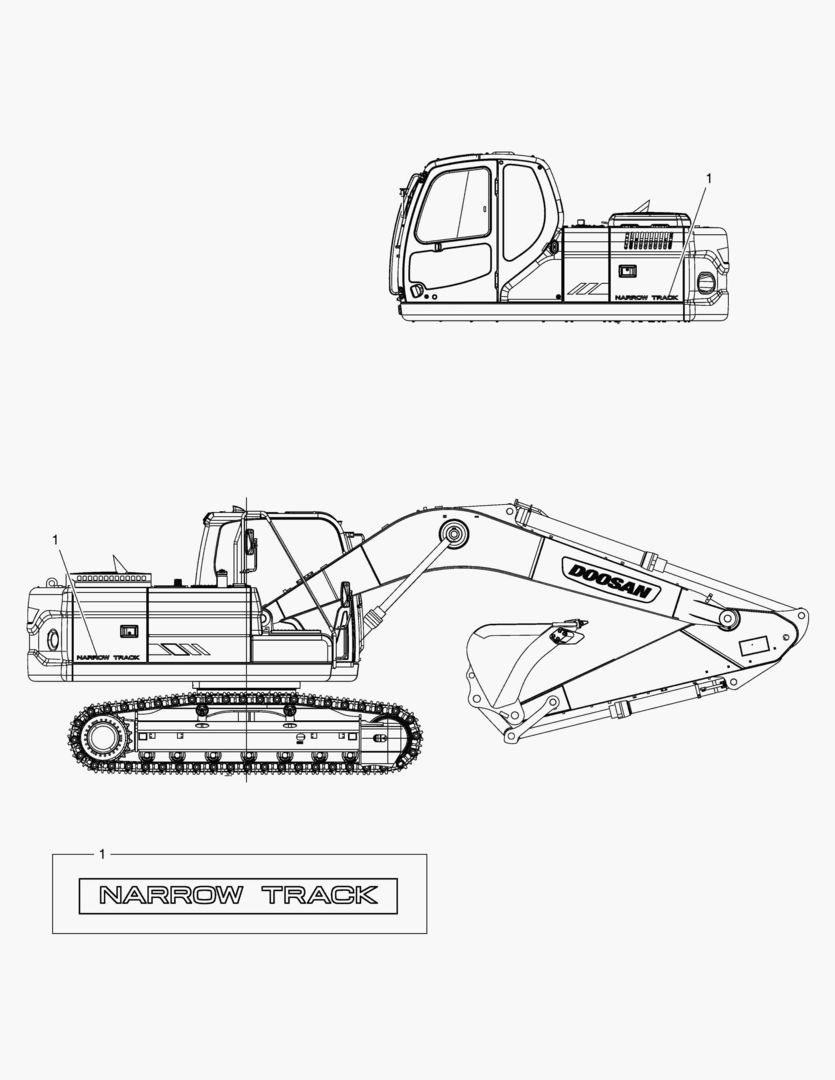 ПРЕДУПРЕЖДАЮЩАЯ ТАБЛИЧКА - УЗКИЕ ГУСЕНИЦЫ