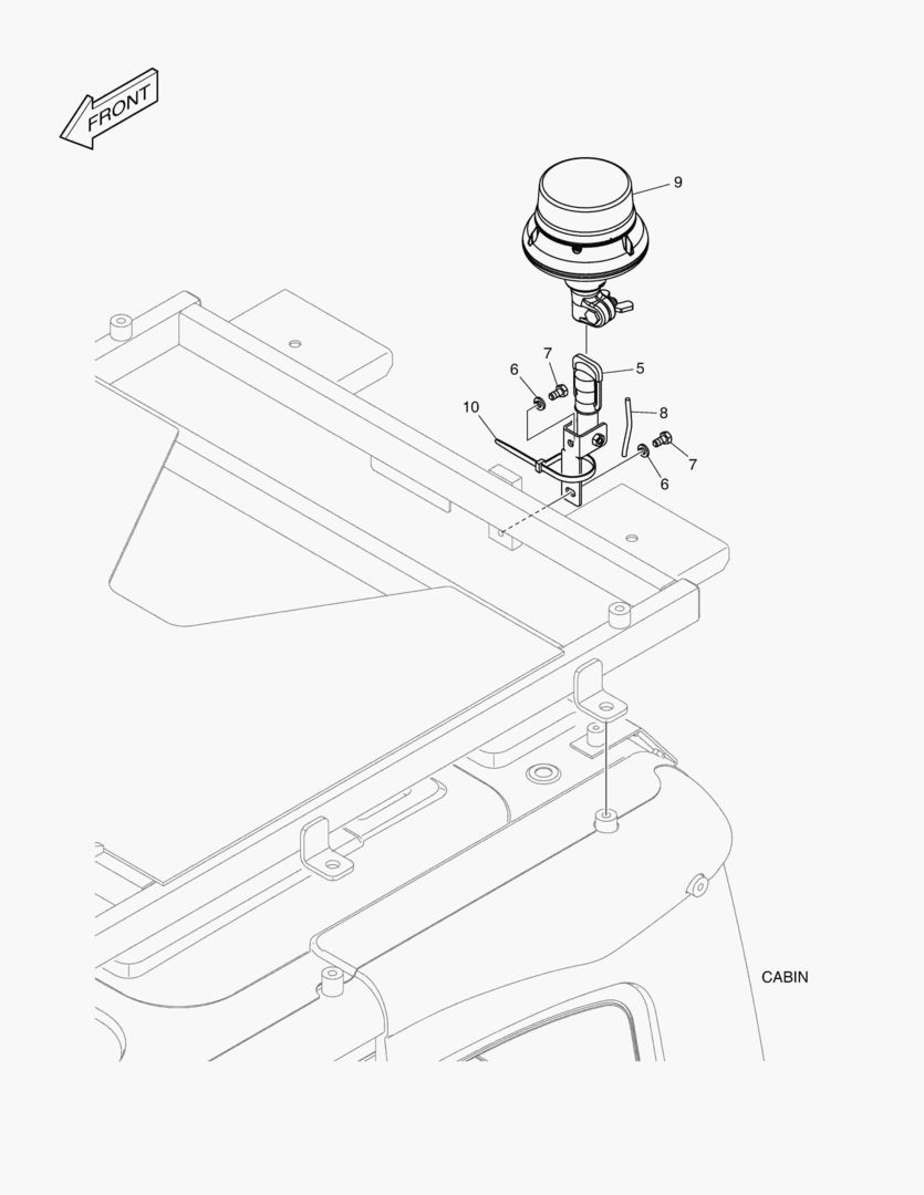 7431 ROTATING BEACON WITH 6 LAMP(GUARD) [1308~]