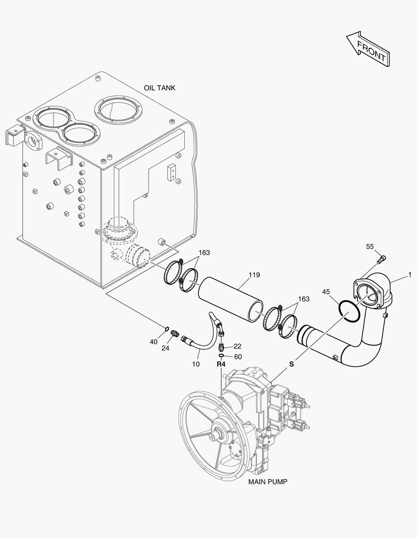 Схема ТУБОПРОВОД МАСЛЯНОГО РАДИАТОРА(1)