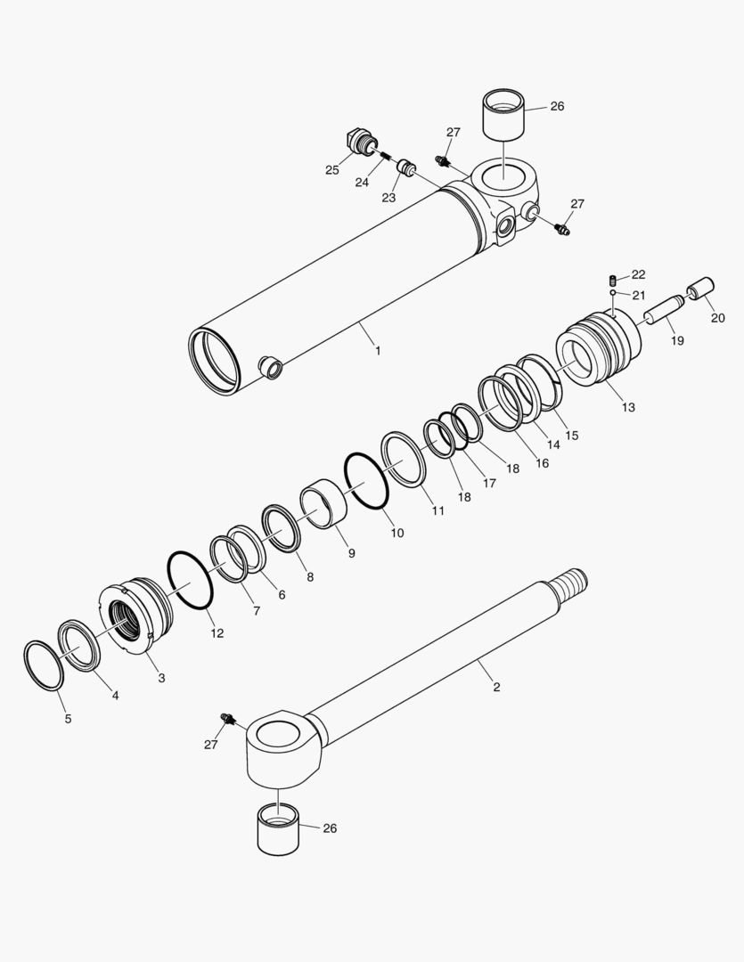 3831 STEERING CYLINDER(BLOCK HANDLE)