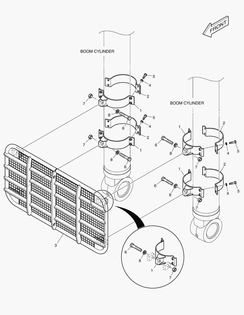 КРЫШКА ЦИЛИНДРА СТРЕЛЫ