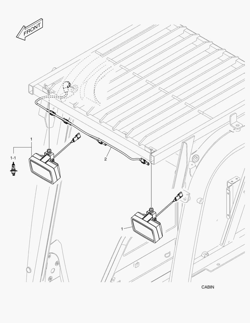 РАБОЧАЯ ФАРА(2-ЛАМПЫ) - СИСТЕМА ЗАЩИТЫ ПРИ ОПРОКИДЫВАНИИ