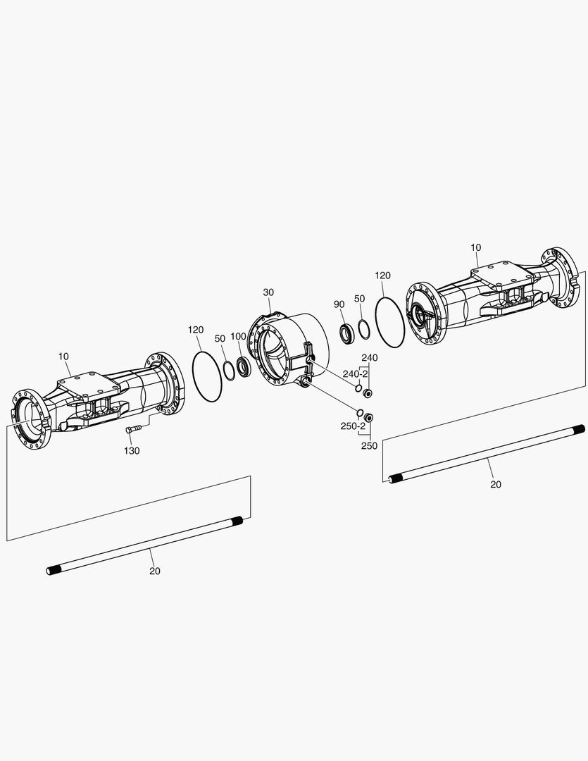 Спецтехника 4820 AXLE CASING - REAR AXLE(WIDE) [1082~]