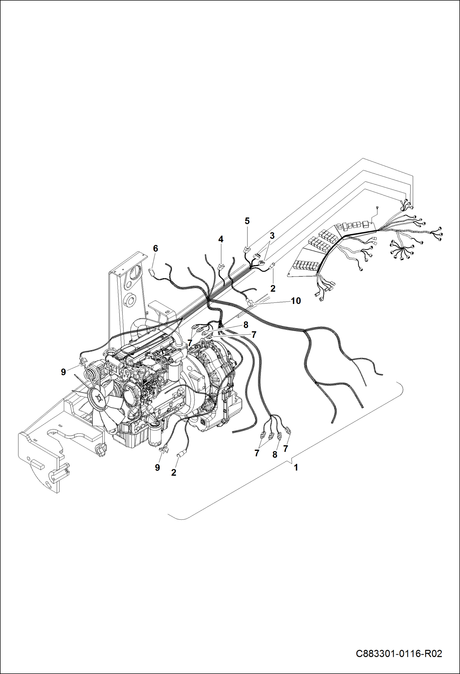 ЭЛЕКТРИЧЕСКАЯ ЦЕПЬ ДВИГАТЕЛЯ В СБОРЕ