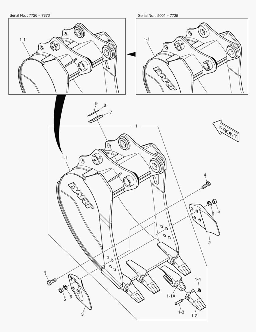 Спецтехника 6810 BUCKET ASS`Y - 0.38гЋҐ (30`) - SIDE PIN [5001~8359] - главное фото