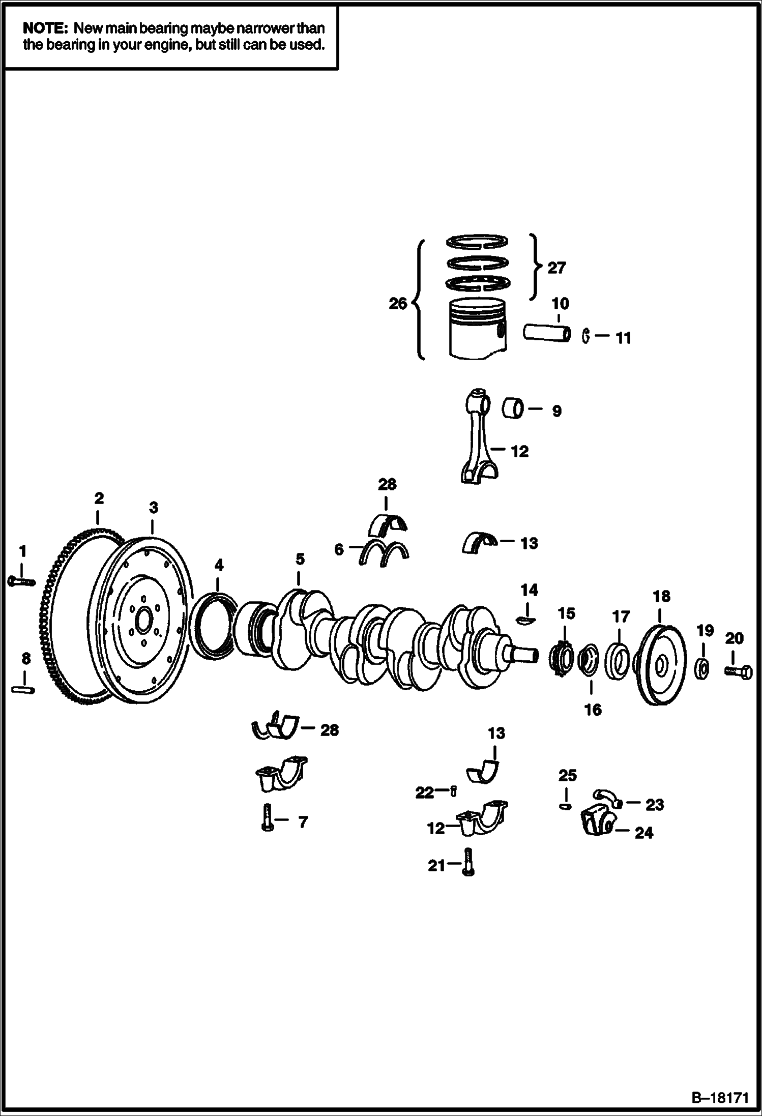 КОЛЕНЧАТЫЙ ВАЛ И ПОРШЕНЬ