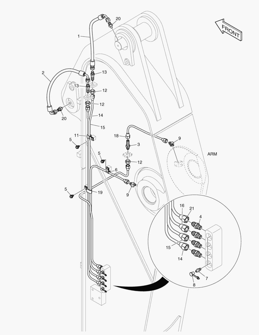 ТРУБОПРОВОД СМАЗОЧНОЙ СИСТЕМЫ - РУКОЯТЬ 2.4 м