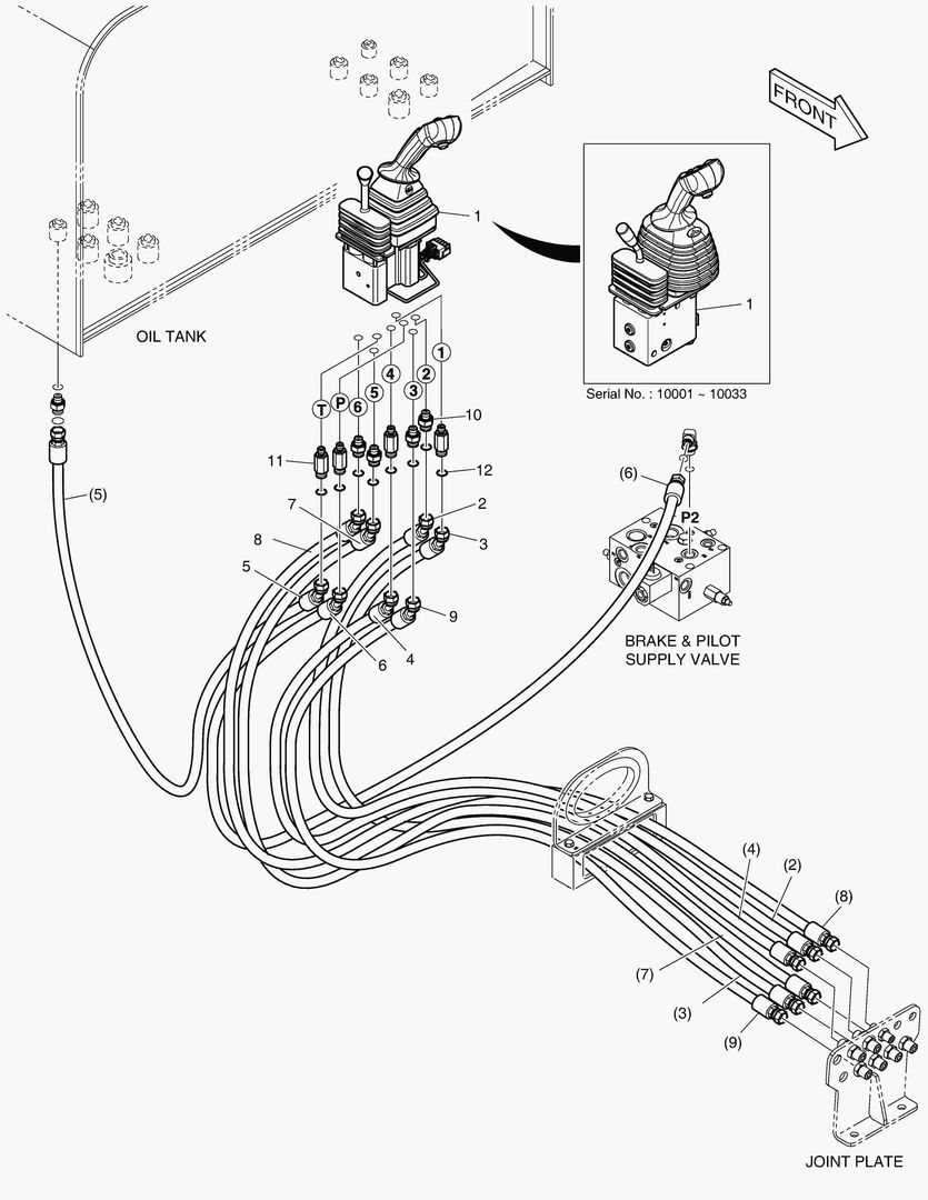 ТРУБОПРОВОД СЕРВОУПРАВЛЕНИЯ - ДЖОЙСТИК
