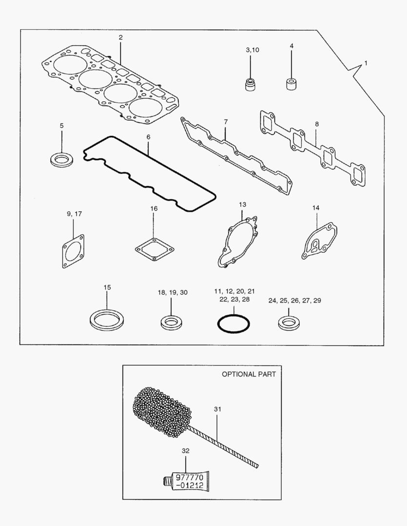 017 GASKET SET [1001~1153]