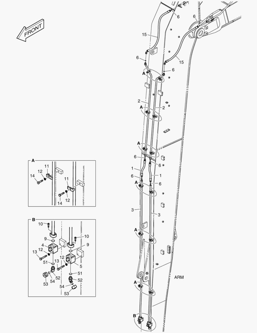 ГИДРОСИСТЕМА РУКОЯТИ - РУКОЯТЬ 7 м(ВРАЩАЮЩИЙСЯ)