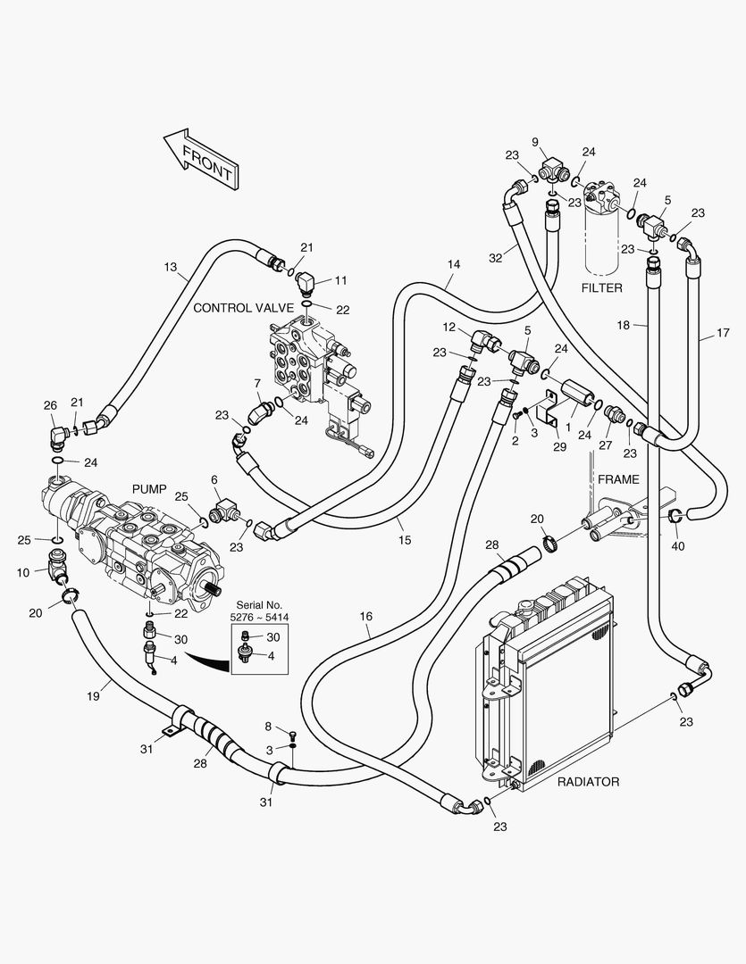 Спецтехника 3131 OIL COOLER PIPING [5276~]
