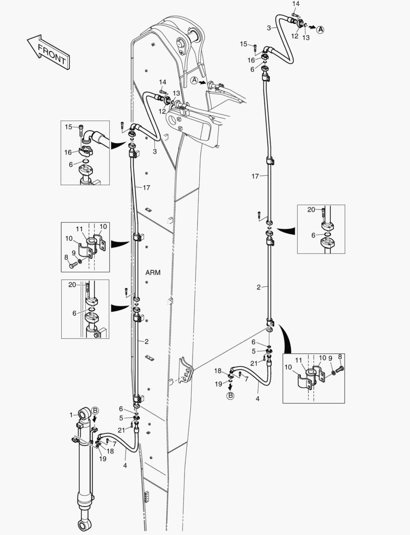 ГИДРОСИСТЕМА РУКОЯТИ - РУКОЯТЬ 8 м