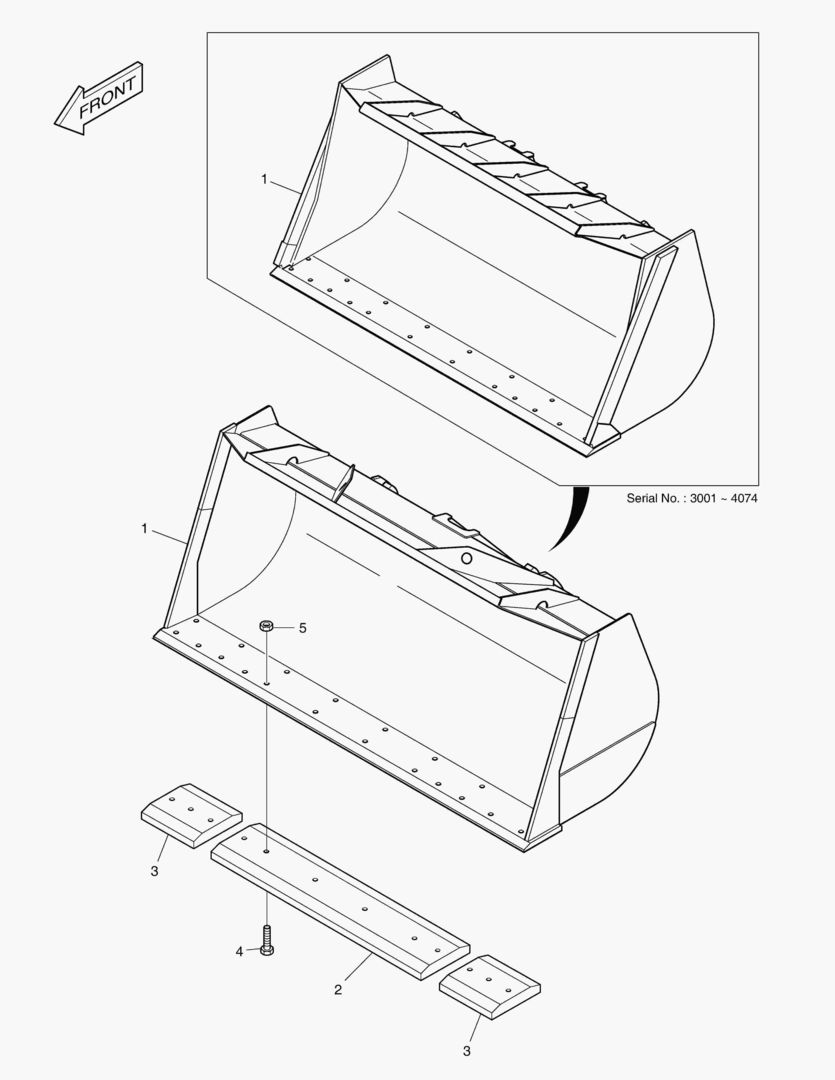 5190 BUCKET - 3.0гЋҐ - CUTTING EDGE