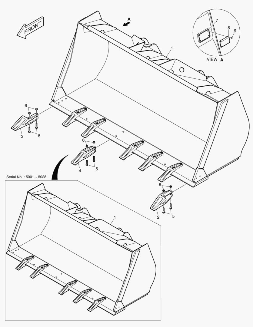 2140 BUCKET-2.5mВі TOOTH