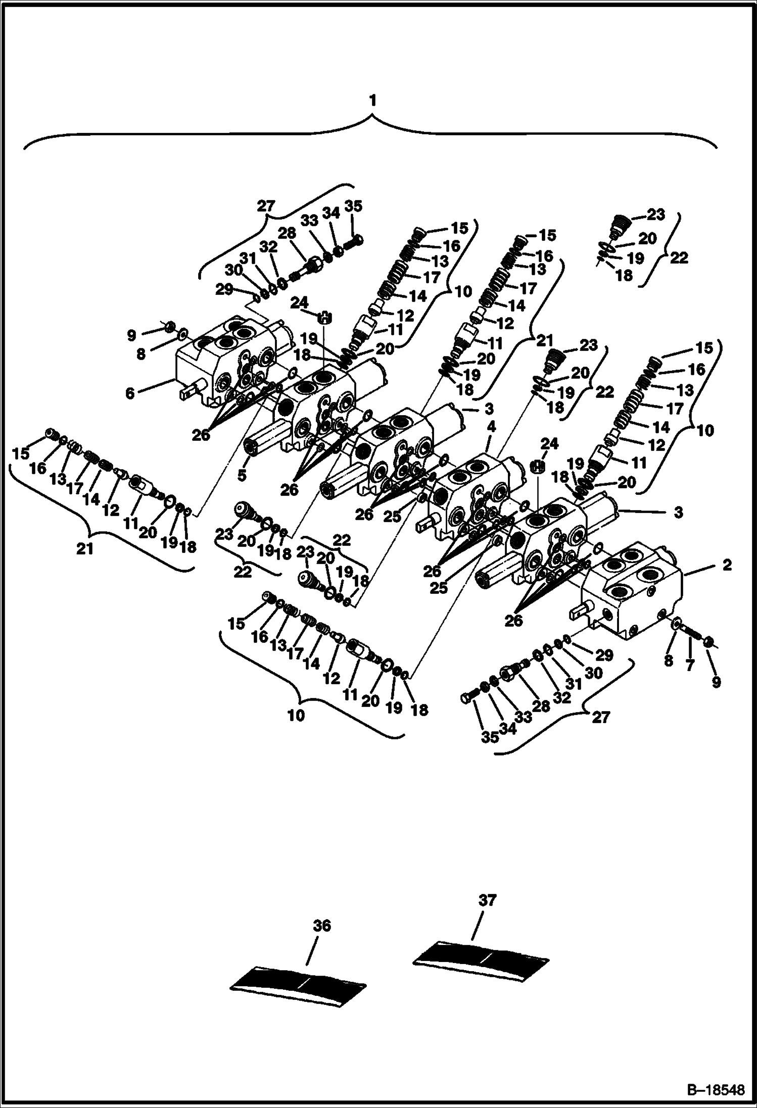РЕГУЛИРУЮЩИЙ КЛАПАН В СБОРЕ 6-КАТУШКА