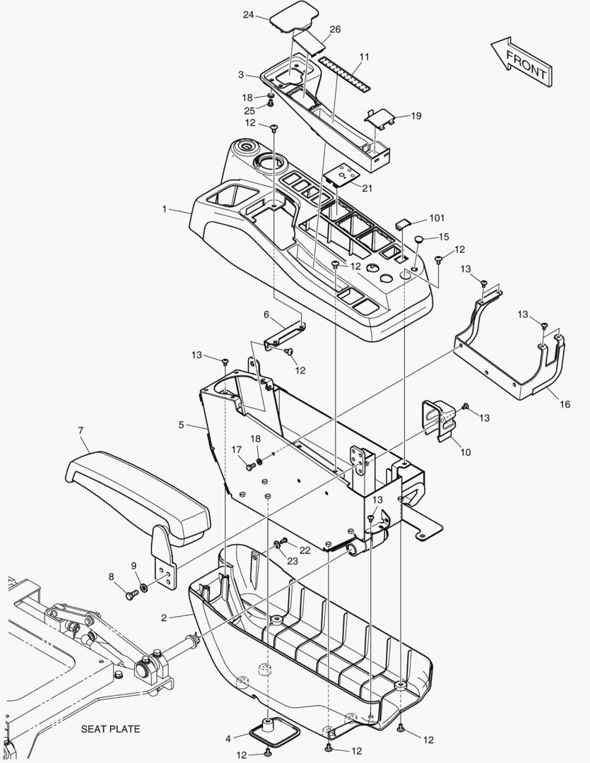 ПУЛЬТ УПРАВЛЕНИЯ - ПРАВОСТОРОННИЙ(СИСТЕМА ЗАЩИТЫ ПРИ ОПРОКИДЫВАНИИ)