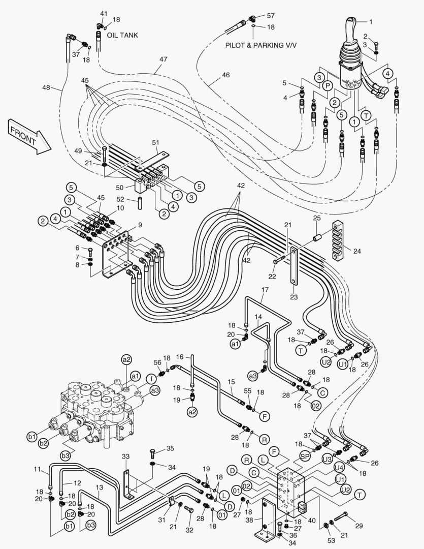 ТРУБОПРОВОД СЕРВОУПРАВЛЕНИЯ-3 КАТУШКИ