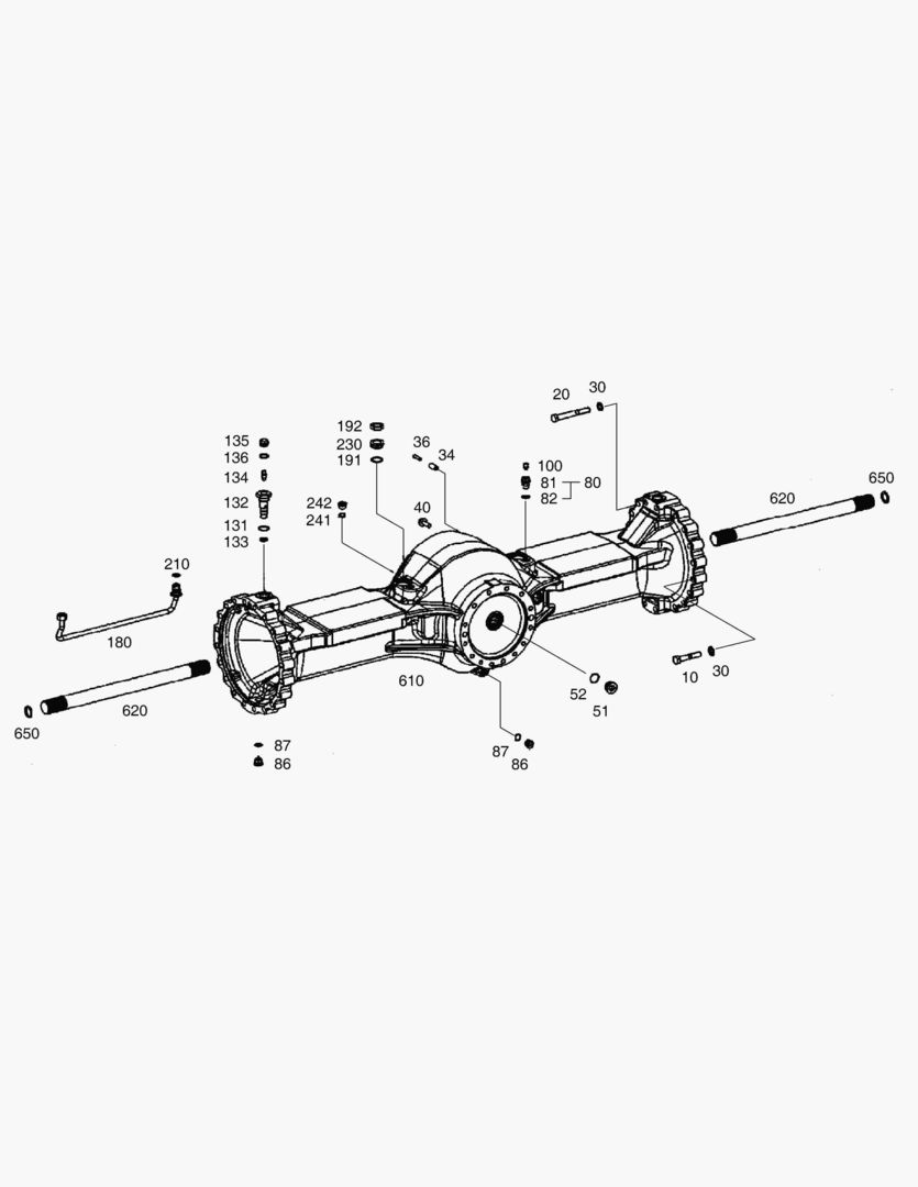 Спецтехника 3370 AXLE CASING-REAR AXLE [3001~10381]