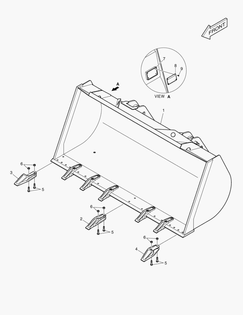 Схема 2140 BUCKET - 1.9гЋҐ TOOTH