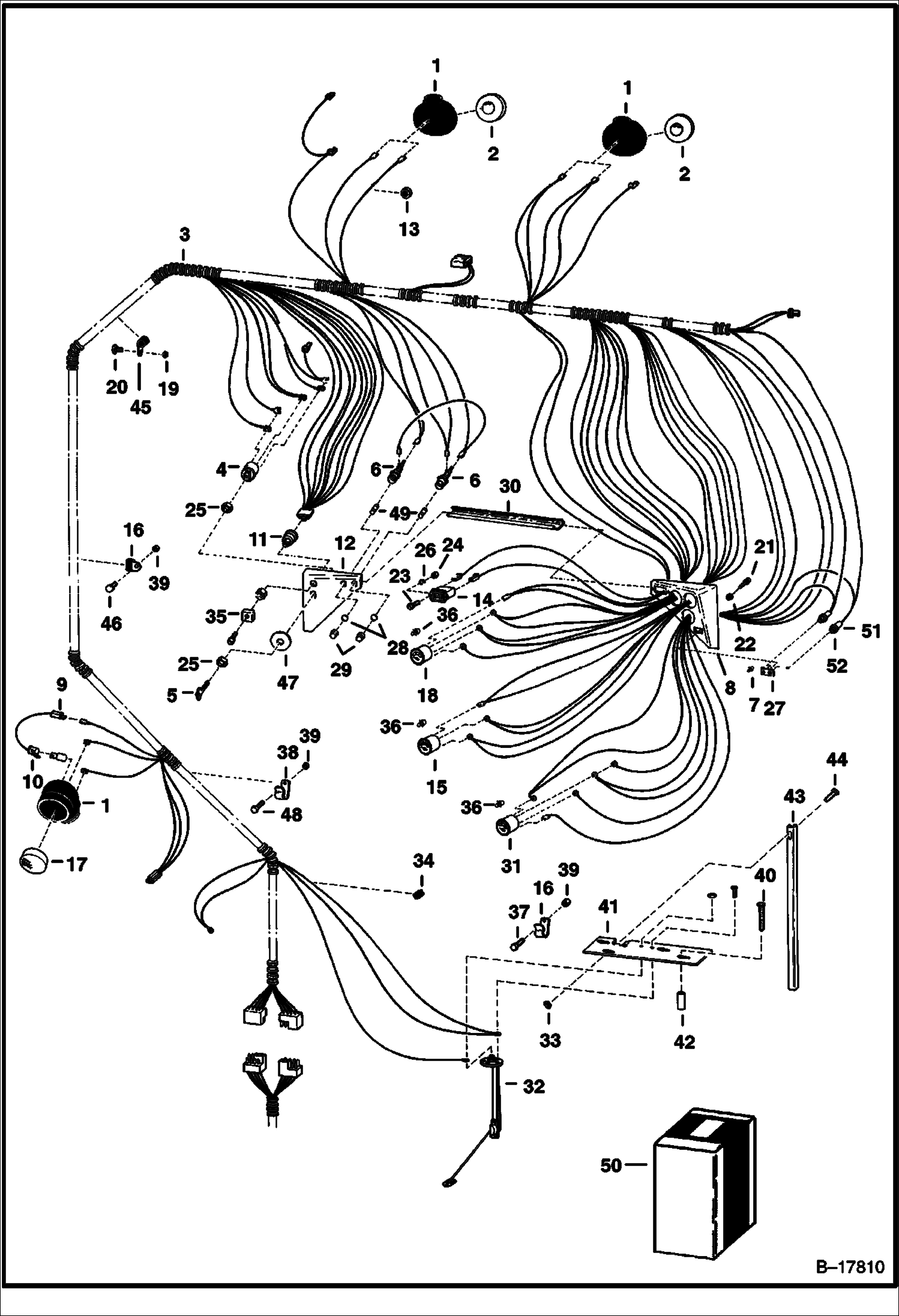 ЭЛЕКТРИЧЕСКАЯ СИСТЕМА КАБИНЫ (СЕРИЙНЫЙ НОМЕР 22127 И ВЫШЕ)
