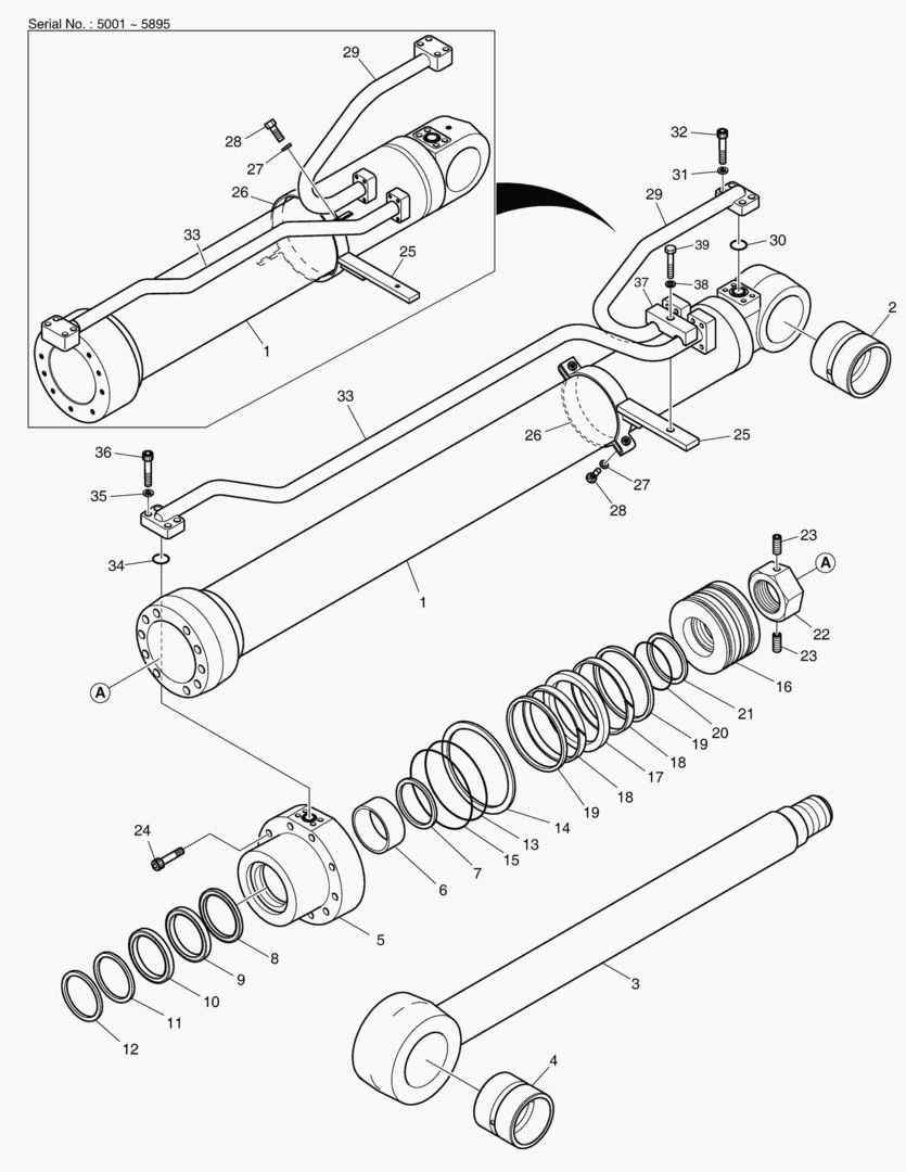 4230 BOOM CYLINDER - L.H [5001~5915]