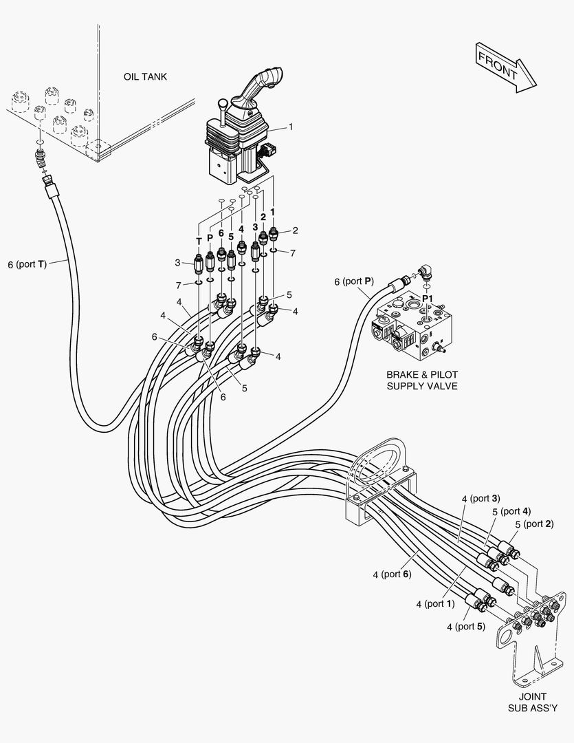 ТРУБОПРОВОД СЕРВОУПРАВЛЕНИЯ - ДЖОЙСТИК