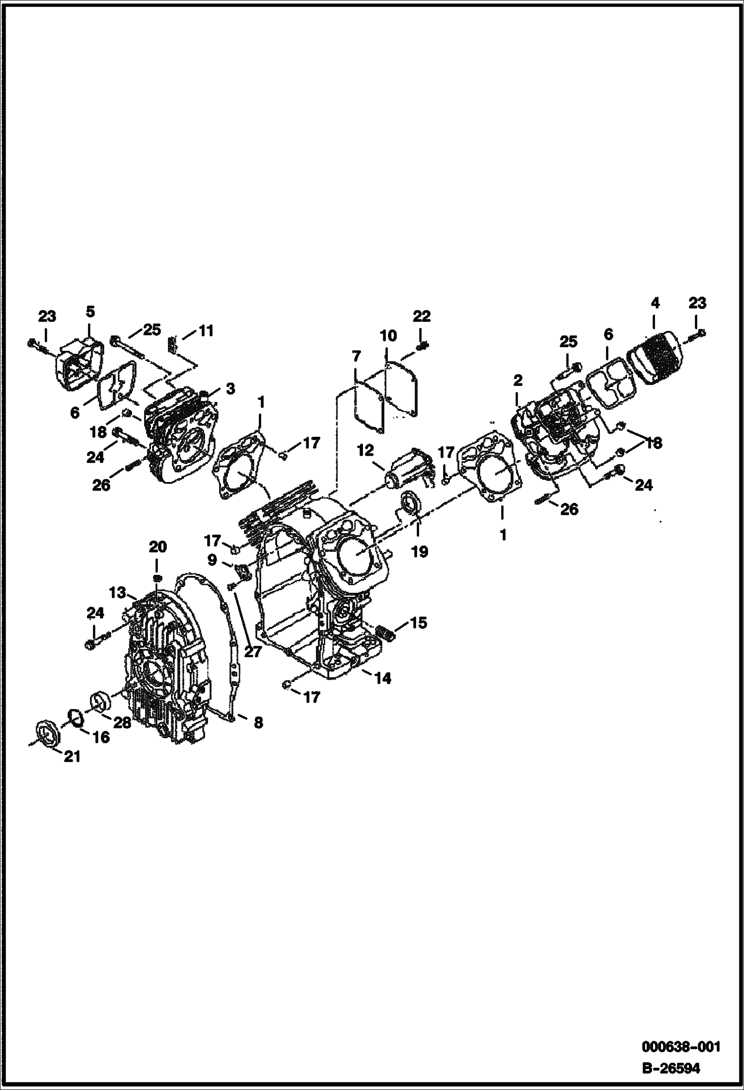 ГОЛОВКА ЦИЛИНДРА И КРИВОШИПНАЯ КОРОБКА KAWASAKI ДВИГАТЕЛЯ