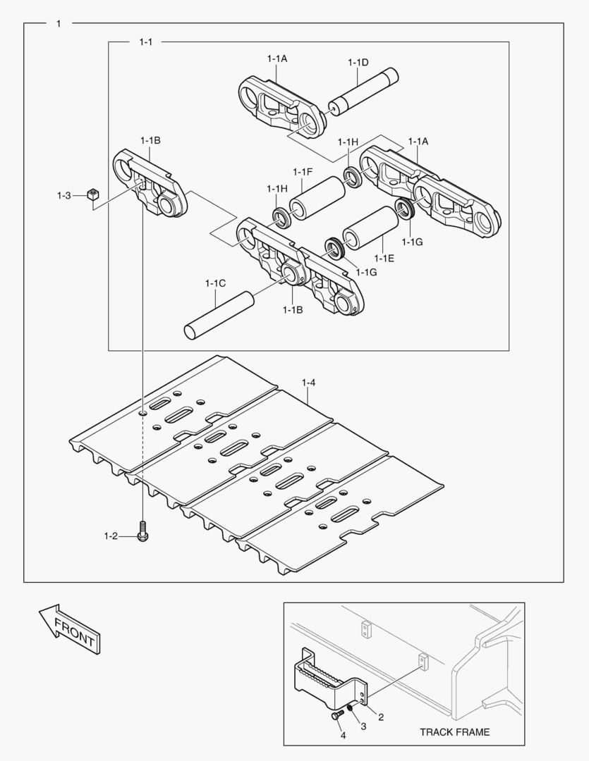 БАШМАК ГУСЕНИЦЫ В СБОРЕ - 700G