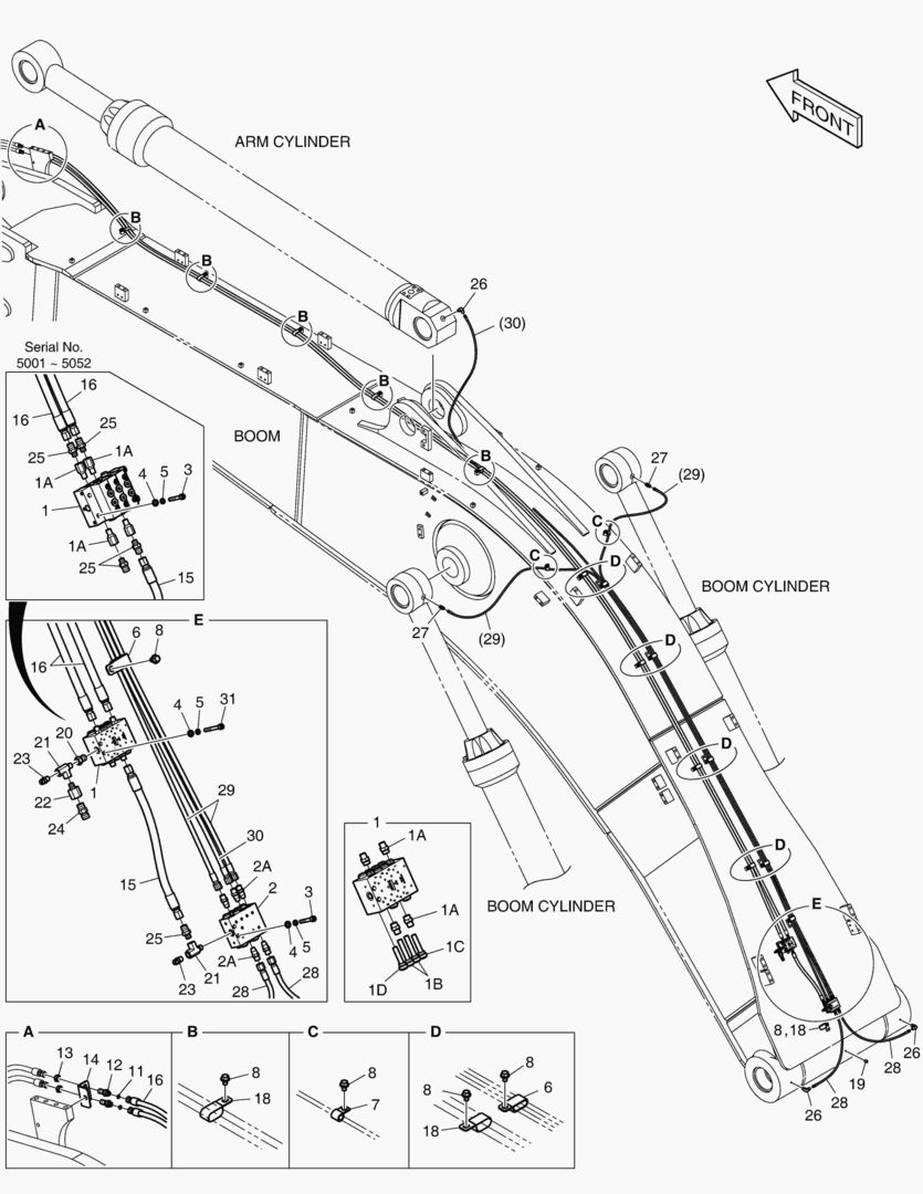 3170 LUBRICATION PIPING - BOOM [5001~5084]